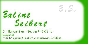 balint seibert business card